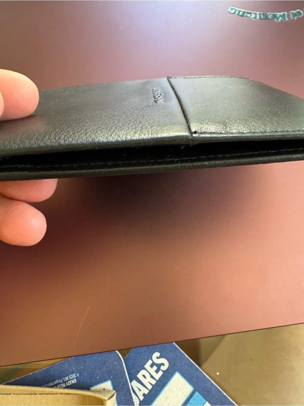 New in box, Hedgren Black Leather Men's Bifold Wallet